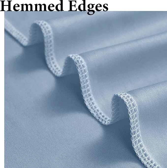 20ftx10ft Wrinkle Free Dusty Blue Backdrop Curtains for Parties, Silky Polyester Photo Backdrop Drapes 4 Panels 5x10ft Back Drop Cloth for Wedding Birthday Baby Shower Photography Background - Image 4
