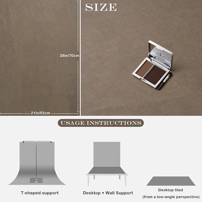 5PCS Non-Wrinkle Product Photography Backdrops | 3D Matte Texture Photo Backdrop Cloth, Flat Lay Seamless 28x21in Tabletop Backdrops for Food Jelwery Cosmetics Makeup Handbag - Image 7