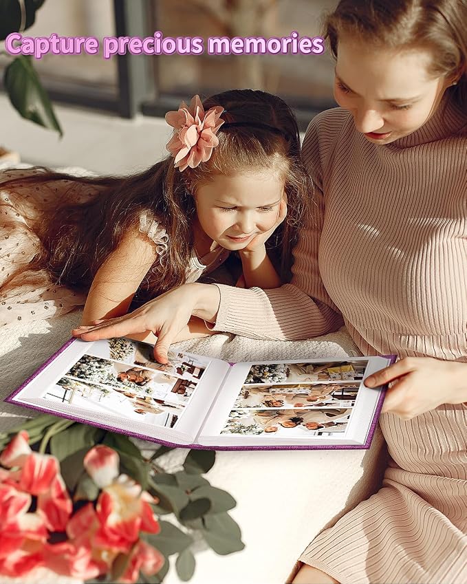 Artfeel Photo Album 4x6 with 300 Pockets,Slip-in Picture Albums,Linen Cover Memory Book with Front Window,White Page Vertical Photo Book for Wedding,Family,Anniversare,Baby,Vacation - Image 7