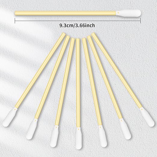 Chinco 200 Pieces Foam Swab Sponge Swab Foam Tips Sponge Stick for Inkjet Printer Print Head Camera Optical Lens Optical Equipment(Yellow,3.66 Inch) (Pack of 2) - Image 5