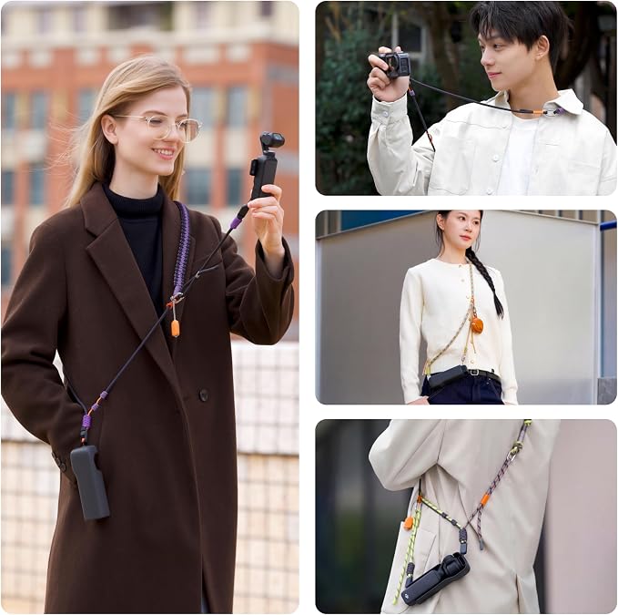 PGYTECH Camera Strap for DJI Osmo Pocket 4/3/Xtra Muse/Insta360 Luna Ultra | 2-in-1 Shoulder/Wrist Lanyard, Adjustable Crossbody Shoulder Strap for Outdoor/Travel/Vlogging/Video Record - Image 8