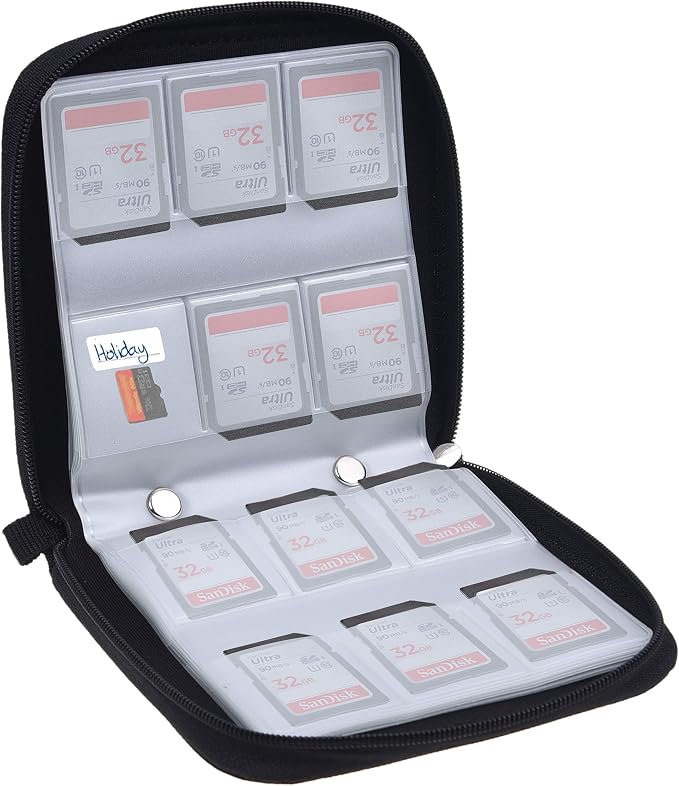 Eco-Fused Memory Card Case - Fits up to 44x SD, SDHC, Micro SD, Mini SD and 4X CF - Holder with 44 Slots - Image 2