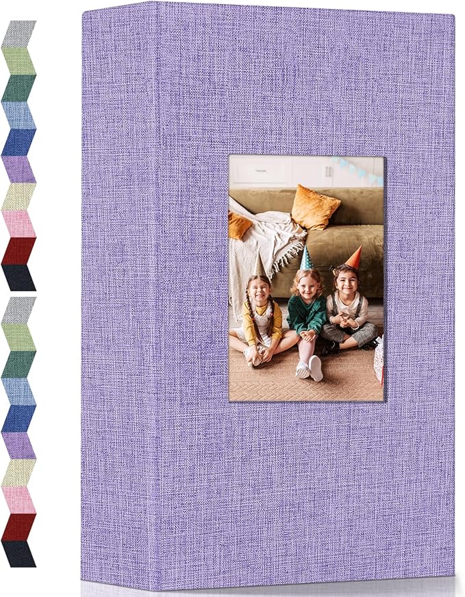 popotop Photo Album 4x6-300 Photos Linen Cover Photo Books with 300 Horizontal Pockets,Slip-in Picture Albums for Family Wedding Anniversary Baby Vacation Pictures by Popotop