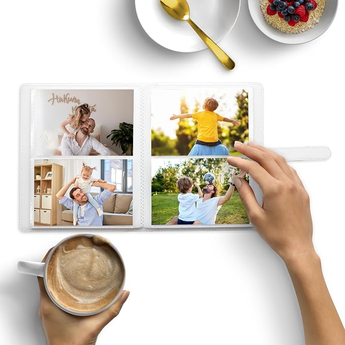 Small Photo Album 4x6 with 152 Pockets Mini Picture Book Leather Cover Portable Wallet Photo Storage for Family Graduation Wedding Travel Gift (Mint) - Image 4
