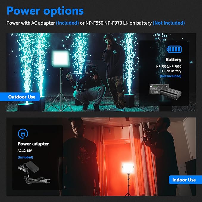 NEEWER 660 PRO RGB LED Video Light with App Control/Barn Door/U Bracket | 360° Full Color, CRI 97+, 50W Panel Studio Light, for Gaming Live Streaming YouTube Webex Recording, Filming, Photography - Image 7