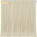 10x12 Backdrop Curtains for Wedding Party Wrinkle Free Beige Backdrops Curtain Drapes Fabric Decorations Photo Back Drop Cloth for Baby Shower Photography Stage Reception 5ft x 12ft,2 Panels by Tao-GePartyDecorations