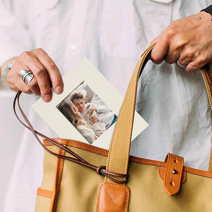 Small 4x6 Photo Album 24 Pockets Linen Cover Beige | Linen Cover, Front Window, Portable Mini Picture Book, Travel Wedding Memories - Image 6