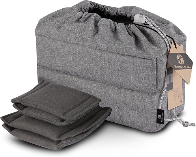 Koolertron Waterproof DSLR Camera Bag with Removable Insert, Adjustable Compartments, Fits in Camera Bags - Protective Case for DSLR/SLR Cameras & Accessories by Koolertron