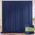 30ft x 10ft Wrinkle Free Navy Blue Backdrop Curtains for Parties, 6 Panels 5x10ft Silky Polyester Photo Backdrop Drapes for Wedding Birthday Graduation Photography Party Background Stand by ENJOYYOURPARTY