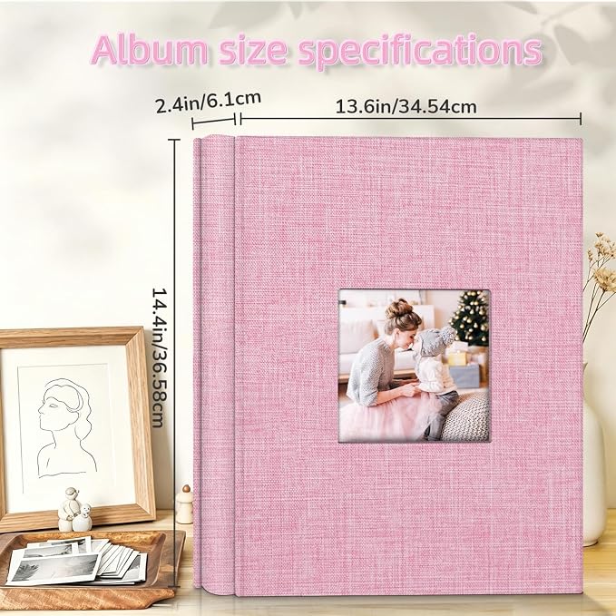 popotop Photo Album 4x6-600 Photos Photo Books with 600 Horizontal and Vertical Pockets,Linen Cover Albums for Family Wedding Anniversary Baby Vacation Pictures - Image 4