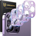 UniqueMe for iPhone 14 Pro Max/14 Pro Camera Lens Protector-Glitter Purple | 3 Pack-Acrylic, Not Glass, Case Friendly, Scratch-Resistant, Night Shooting Mode by UniqueMe
