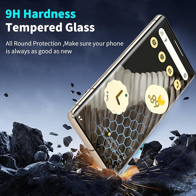 Didisky 2+2 Pack Screen Protector for Google Pixel 7 Pro, 9H Hardness,Touch Sensitive,Easy Install - Image 4