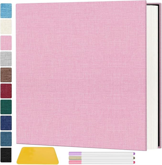 Zesthouse Photo Album Self Adhesive Pages, 60 Pages Magnetic Scrapbook Albums with Sticky Page, Photos Album Holds 8x10 & 5X7 & 4x6 & 6x8 & 3x5, Large Picture Book Ideal Gift for Family Wedding Baby by Zesthouse