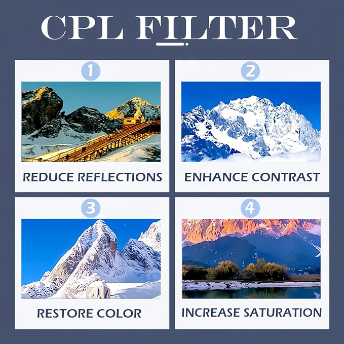 IKPOPIM 2-in-1 Magnetic CPL & Star Filter Lens, 52mm Universal Phone Lens CPL Polarizer Filter, Magnetic Lens Filter for Phones Improve Shooting Effects (Dual Lens 1Pcs) - Image 6