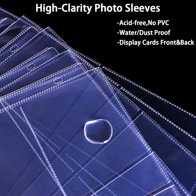 20 Pack 4x6" Photo Album Refill Pages, 12x12, 240 Pockets, Double-Sided, Clear, Water/Dust Proof, 3 Ring Binder Compatible - Image 6