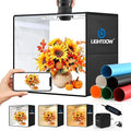 Lightdow 16"x16"x16" Photo Studio Light Box Photography with Type-C Plug/Cable & 180 LEDs(CRI>95), 6 Backdrops-Portable/Dimmable/Folding Shooting Tents for Toys/Jewelry/Watches/Cosmetics by Lightdow
