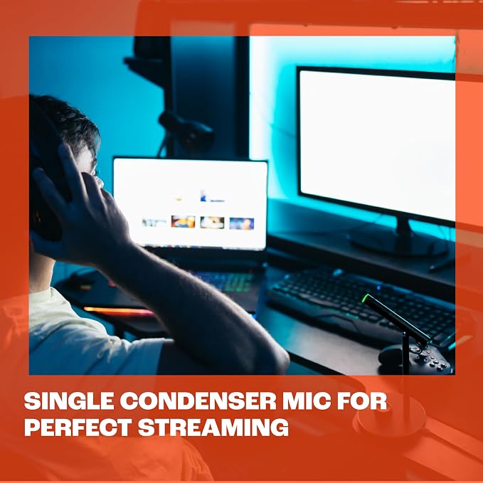 JBL Quantum Stream Talk - Recording and Gaming. - Black | Single condenser microphone for perfect streaming, Single voice pick-up pattern, One-press mute button - Image 5