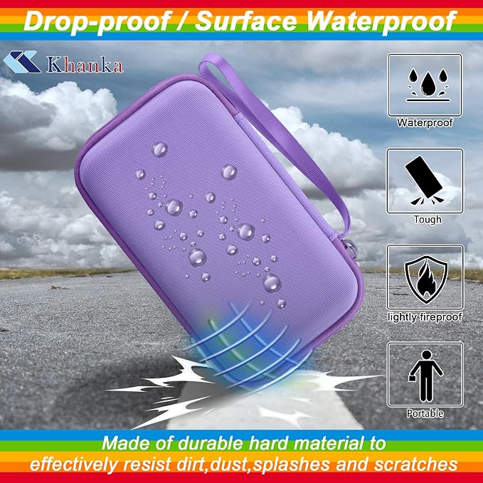 khanka Case for Polaroid Go Generation 3 Mini Instant Camera,Purple | Fits for Polaroid Go Generation 2(6282),Accessory Storage Pocket, Travel-Ready Portable Storage,Case Only - Image 9