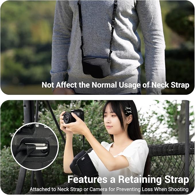 Neoprene Mirrorless Camera Case for Canon EOS R7 R10 +18-45mm Lens Z6III | for Nikon Z5 z5II Z6 Z6III +24-50mm Lens, Z50II +16-50mm Lens, 6mm thick Neoprene Camera Sleeve Pouch, Anti-Scratch - Image 3