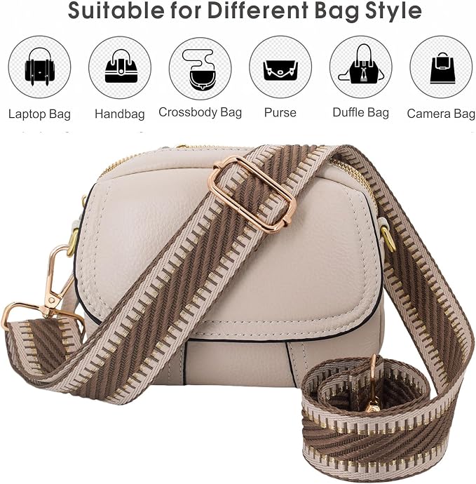 Replacement Purse Strap Shoulder Strap Adjustable Crossbody Strap for Women Crossbody Wide Shoulder Bag - Image 2