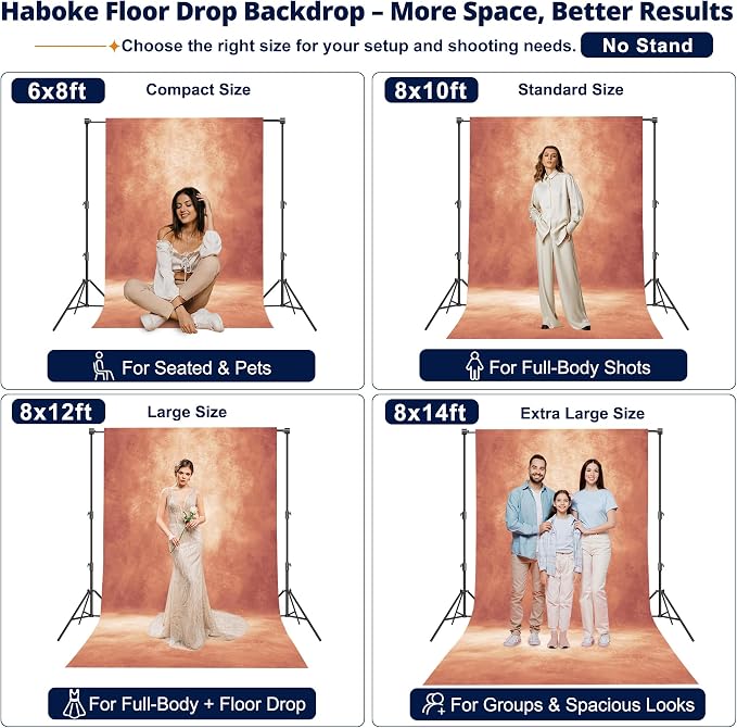 Abstract Photography Backdrop for Photoshoot 8x12ft,Brick Red,No Stand | Professional,Polyester Fabric,Roller Pocket on Top,Vintage Portrait Photo Props Booth Background,Photoshoot Studio - Image 2
