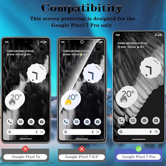 [3+3Pack] for Google Pixel 7 Pro Screen Protector with Camera Lens Protector [Fingerprint Unlock Support] [9H Hardness] [Easy to Install] [HD Clear] Tempered Glass Screen Protector for Pixel 7 Pro - Image 4