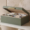 Decorative Photo Storage Box - PU Leather Organizer for 1200 4x6 Photos | Sturdy Scrapbook Storage Containers with Dividers and Lid - Portable Box Safely Stores Your Pictures by ZICOTO