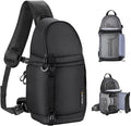 K&F CONCEPT Camera Sling Bag, Compact Crossbody Backpack, 10L | Fits Mirrorless & Small DSLR. Water-Repellent Twill Fabric. 5 Removable Dividers. Adjustable Strap 20.5–39.8 in. BS11 by KFCONCEPT