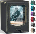 Fabmaker Deck Box Compatible with MTG Commander,Comman-der Deck Box Storage | Trading Card Storage Box with Comman-der, Fits 100 Double-Sleeved Cards, Card Box Compatible with Magic the Gathering, Beige by Fabmaker