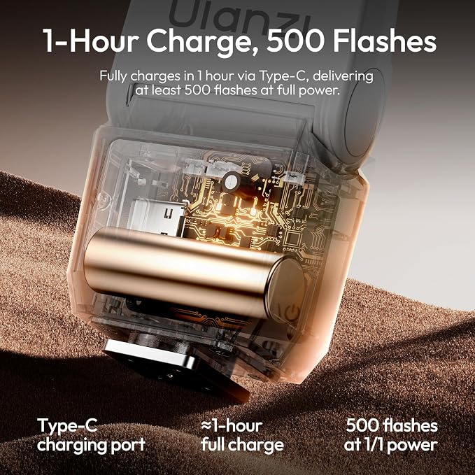 Ulanzi SL03 Camera Mini Flash Speedlite, for DSLR Sony Canon Nikon Fuji | Universal Single Contact Flash Light for Beginners Basic, GN8 6500K LED Video Constant Light, 3 Modes, for Panasonic Olympus - Image 5