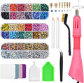 Epesl Bedazzler Kit with Rhinestones, Hot Fixed Gems Craft Applicator - Diamond Painting Pen, Wax Pencil, Tweezers, Tray, Cleaning Brush, Picker Rhinestones Crystals for DIY Clothes Shoes by EPESL