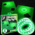 Brightz LED Cornhole Board Ring Lights, 2-Pack - 48-Hour Battery Life - Illuminate Your Game with Dazzling Glows and Ultimate Style for Non-Stop Evening Fun and Excitement (Includes Hole Lights Only) by Brightz