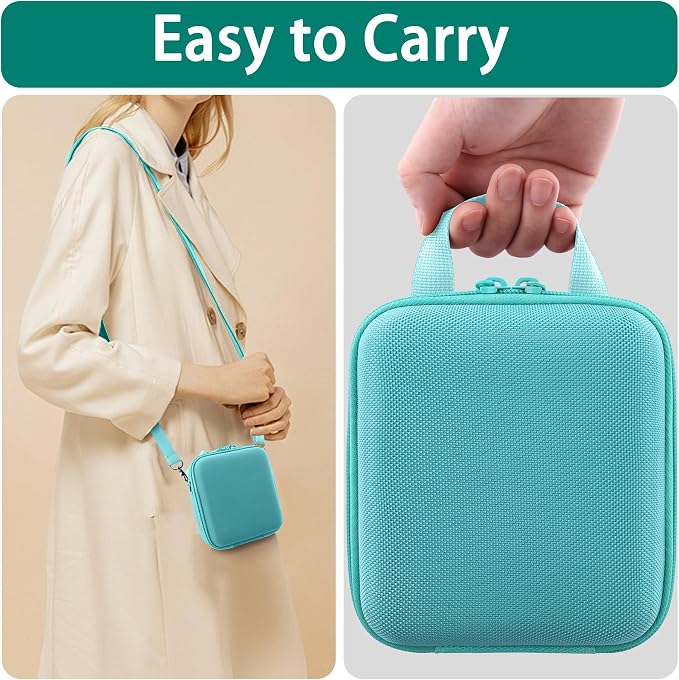 Case for KODAK PIXPRO AZ653/AZ401/AZ405/AZ425/AZ528 Digital Camera | Protective Storage Box, Portable Carrying Box, Smooth Zipper, Travel-ready, Shoulder Strap Covenient to Carry, Mint Green - Image 7