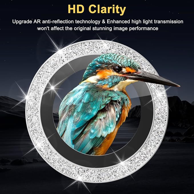 Camera Lens Protector for Samsung Galaxy S26 Ultra, Glitter Silver | Tempered Glass, Auto-align Tray, Easy Installation, Case Friendly, Anti-Scratch, HD Clear, Ultra Slim - Image 3