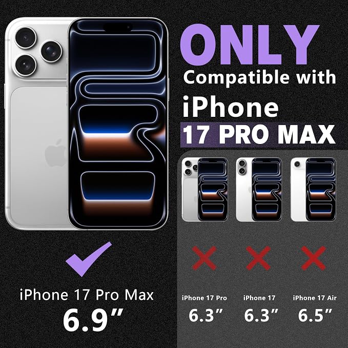 2 Pack for iPhone 17 Pro Max Camera Lens Protector | Bling Tempered Glass 9 Hardness,Anti-Scratch High Definition Camera Screen Protector (Multi-coloured) - Image 2