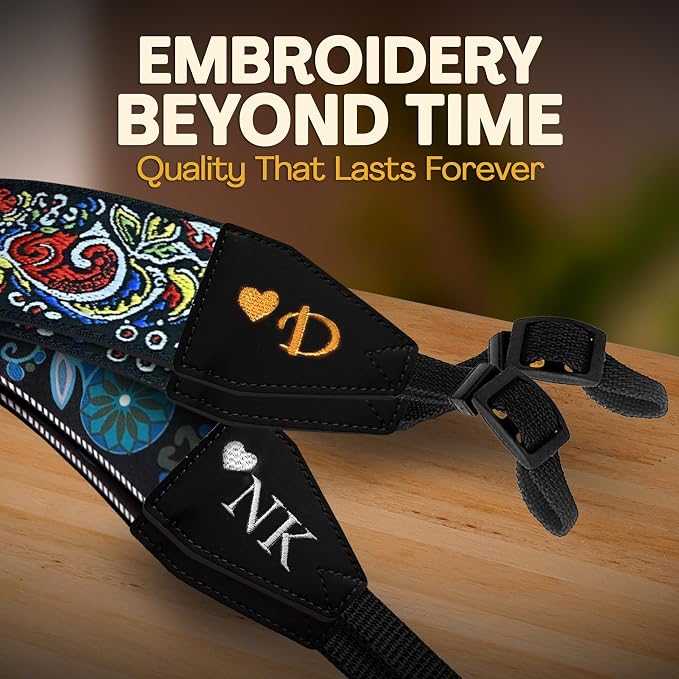 Art Tribute Custom Camera Strap - Add Your Text and We Make It Especially For You Get Your Own Personalized Gift Rhombus Sea Wave Strap, No Shipping Cost! - Image 3