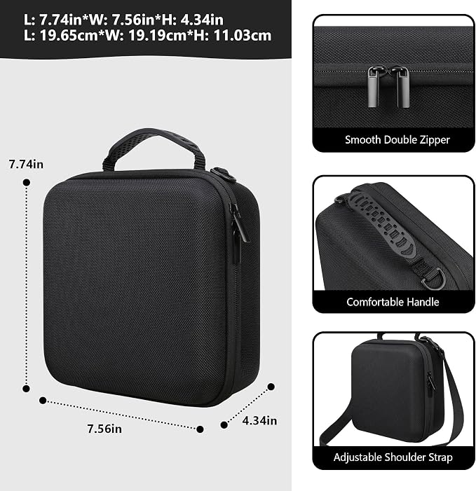 Carrying Case for Sony Alpha ZV-E10/ ZV-E10 II/ZV-E1/ a6400/ a6700/ a6100/ a6000/ a6500/ a6600 Digital Camera, Vlog Camera Kit Storage Holder Fits Tripod, Lens, LED Video Light, Battery, Black - Image 4