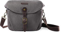 BAGSMART Canvas Crossbody Camera Bag with Rain Cover for Women Men, Gray | SLR DSLR Camera Case, Compact Camera Shoulder Bag by BAGSMART