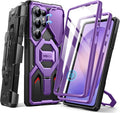TONGATE Magnetic Stand for Samsung Galaxy S26 Ultra Case, Compatible with Magsafe, [Camera Cover & 2 Front Frames][Military Drop Protection] S26 Ultra Case Built-in Screen Protector & Belt Clip,Purple by TONGATE
