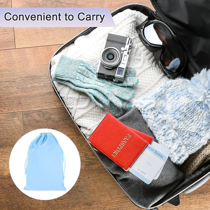 M METERXITY Ski Goggle Bag, Soft Microfiber Pouch Protective Storage Bags Case with Drawstring for Snow Goggles/Camera Lenses - Image 5