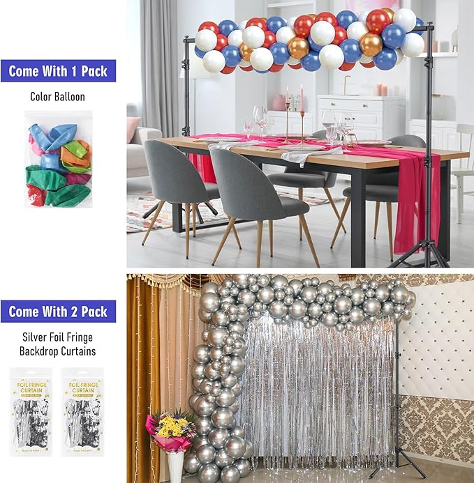 Backdrop Stand Kit - 6 Widths, 10x10ft Adjustable Background Stand for Parties & Studio Photography - Image 4
