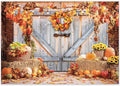 Fall Photo Backdrops for Photography, Thanksgiving Decorations 8x6ft | Vinyl Autumn Background for Photoshoot, Orange Pumpkin Maple Leaves, for Outdoor Party, Friendsgiving Decor by TERSUM