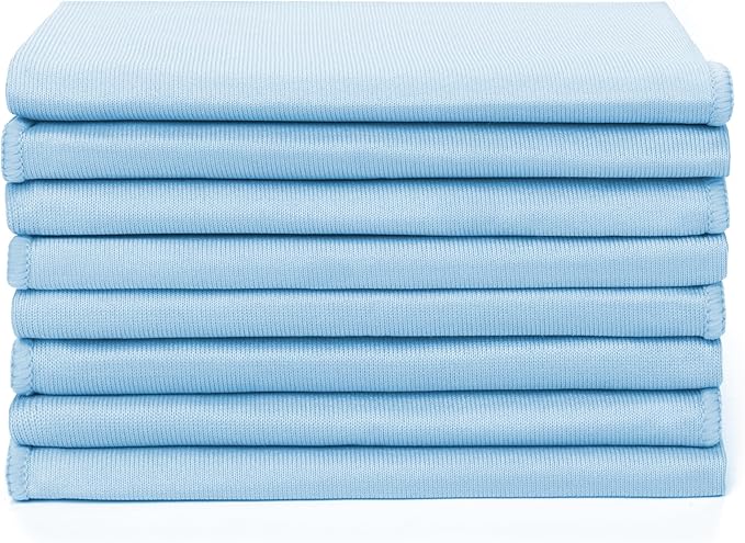 Zflow Microfiber Glass Cleaning Cloths - 8 Pack (16 x 16) - Streak Free - Lint Free - Quickly Clean Windows, Windshields, Mirrors, and Stainless Steel - Image 4