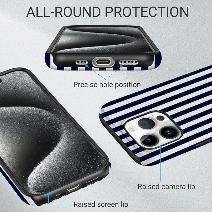 TPU Phone Case for iPhone 14 Pro Max, MagSafe Wireless Charging Compatible, Shockproof Slim Fit Protective Cover with Anti-Yellowing & Raised Camera Protection (Stripe 3, iPhone 14 Pro Max) - Image 3