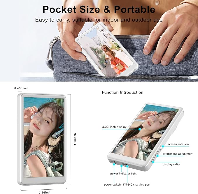 Wireless Magnetic Selfie Monitor Screen for iPhone 16 & older & Android | Bluetooth Remote Control; 1800mAh; Up to 3 Hours Runtime (Not for Google Pixel) - Image 5