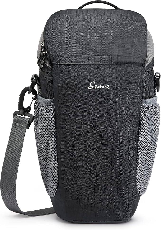 S-ZONE Camera Bag DSLR/SLR Waterproof Camera Case for Photographers Holster Compatible with Nikon Canon Sony | Strong Buckle,Rain Cover,Compatible with Nikon Canon Sony by S-ZONE