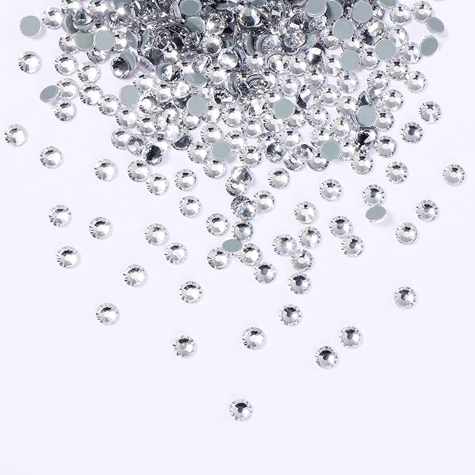 Jollin Hotfix Rhinestones Flatback Crystal Gems 8.4mm SS40, Crystal | 144pcs Hot Fix Crystals Glass Rhinestones for Bedazzling, Crafting, Clothes, Shoes & Accessories DIY Decoration - Image 2