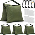 4 Packs Green Sandbag Weight Bags for Light Photography Video Equipment | Heavy Duty Saddlebags for Backdrop Stand, Photo Tripod, Canopy, Pop up Tent, Umbrella Base, Fishing Chair, Picnic Table by Aimosen