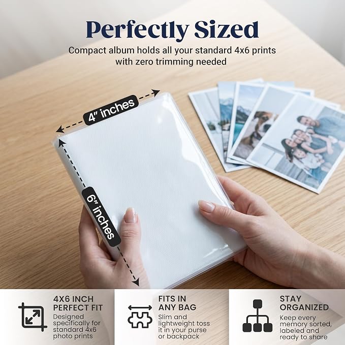 Iconikal 5 Pack, 4x6 Inch, Holds 24-Photos. Photo Albums with Clear Cover to Store and Display Memories, Vacations, Events, Weddings - Image 5
