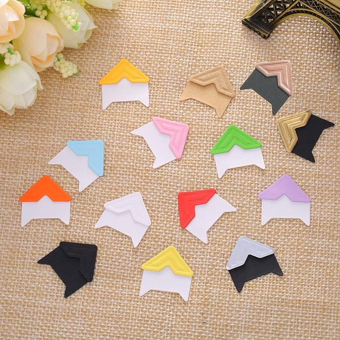 360 Count Self-Adhesive Acid Free Photo Corners for Scrapbooks Memory Books (Multicolor) - Image 4